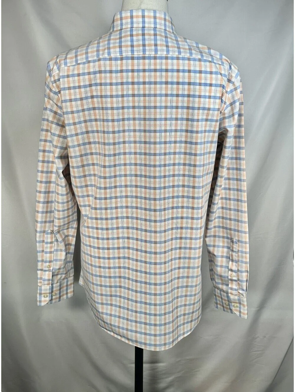 Banana Republic Non-Iron Tailored Slim Check Blue Pink Men L